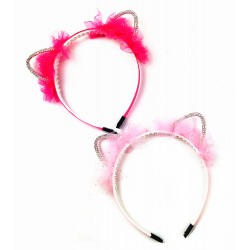 HA3161-Sparkle Crystal Cat Ear Headband
